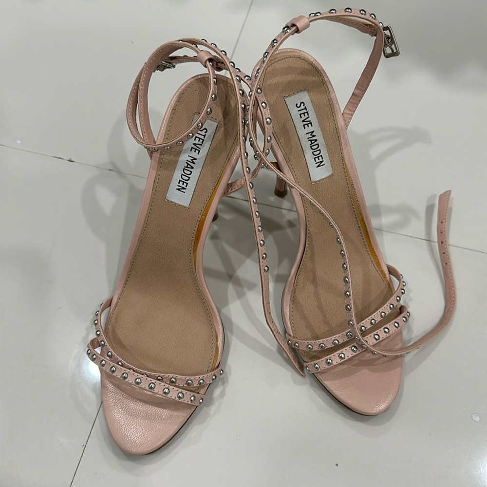 SOLD Steve Madden Pink Studded Heel Sandal